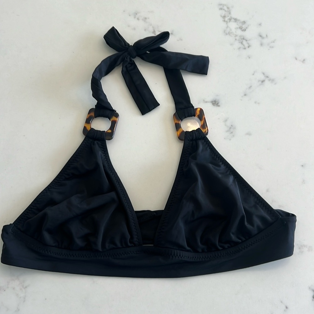 J. Crew Tortoise Halter Bikini Top